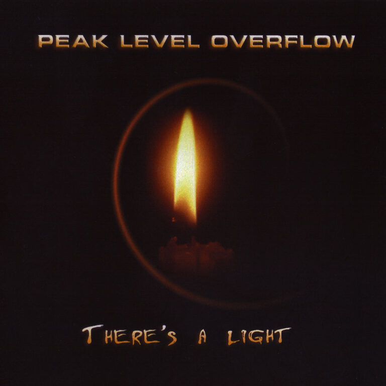 CD-Cover There’s a Light von Peak Level Overflow: brennende Kerze in einem Lichtkreis auf Schwarz